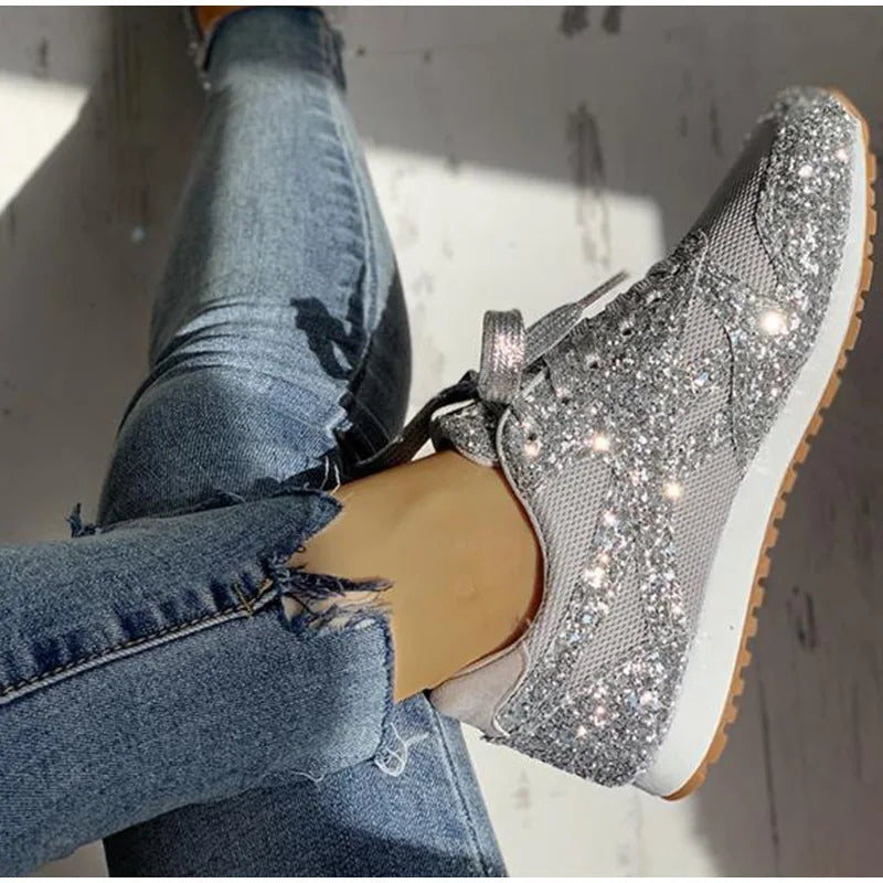 Yasmyne | Baskets Orthopédiques Glitter avec Paillettes